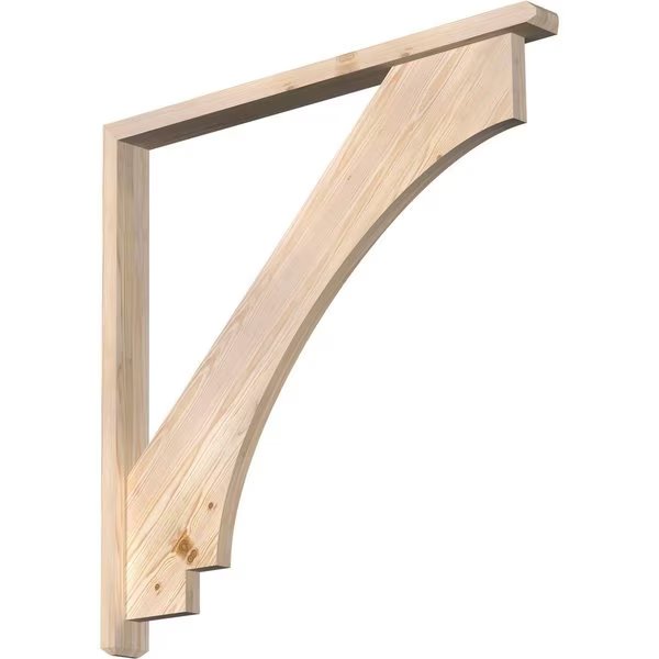 Imperial Craftsman Smooth Bracket w/ Offset Brace, Douglas Fir, 3 1/2